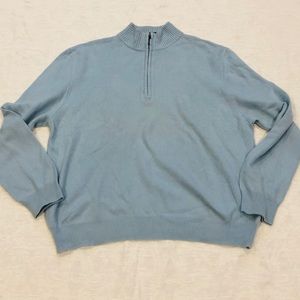 TAILORBYRD**2- Ply Cashmere 1/2 Zip Sweater**Large